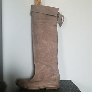 Frye knee high leather boots